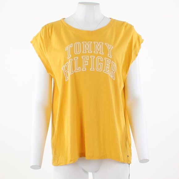 Tommy Hilfiger Sleeveless Muscle T-Shirt Deep Maize - Picture 2 of 5